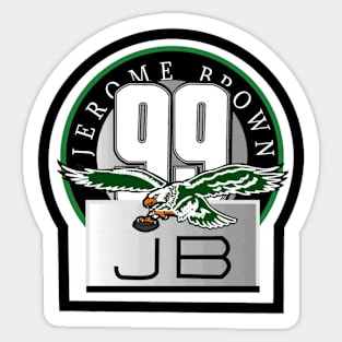 Jerome Brown Philadelphia Eagles Memorial Logo Sticker